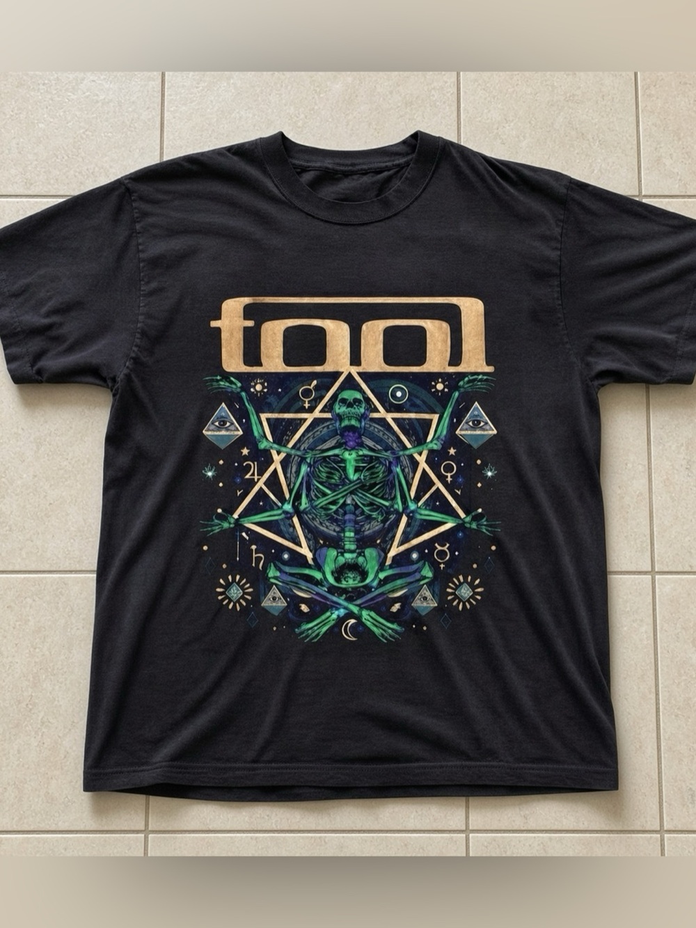 Tool Band Skeleton Graphic T-Shirt Black